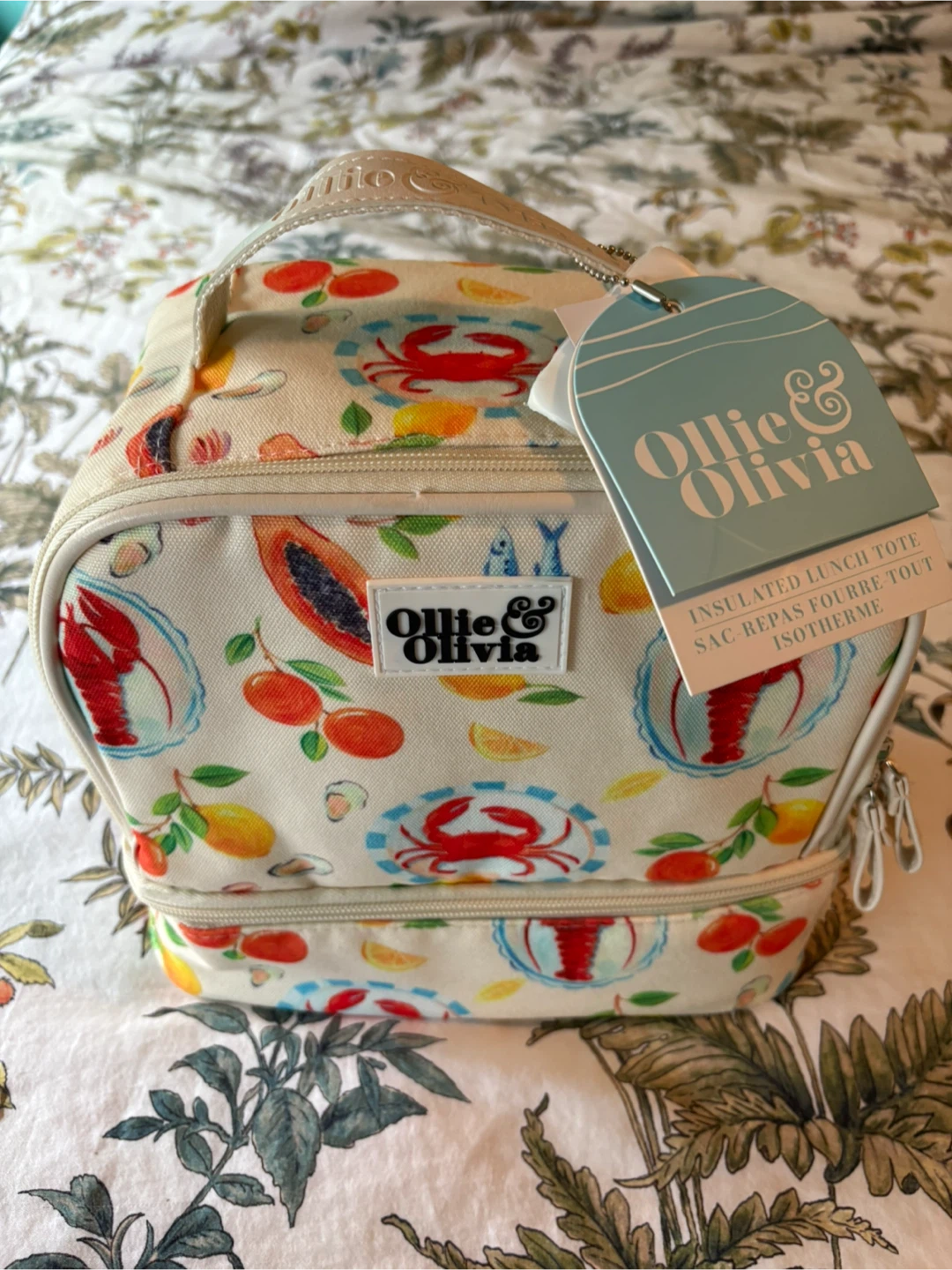 BNWT🍋🦞 Ollie & Olivia ~ Insulated Cooler Lunch Tote Bag