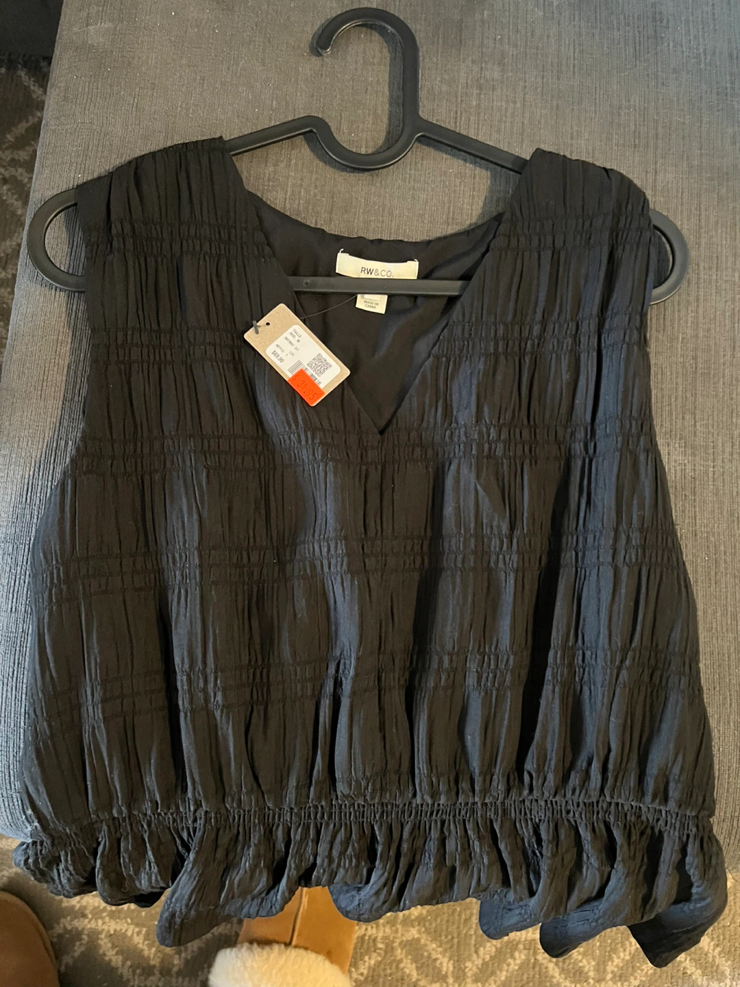RW&CO. Black Sleeveless Top - Size M