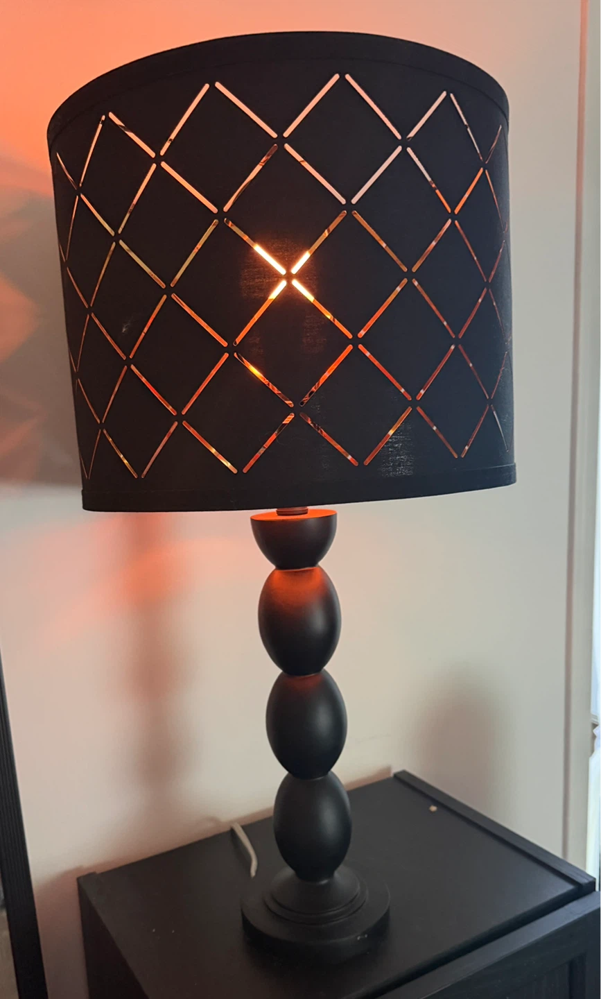 Set of 2 Black Accent Table Lamp
