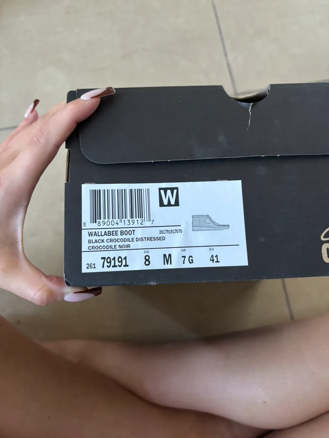 Clarks Wallabee Boot Black Crocodile US 8 image indicator(4)