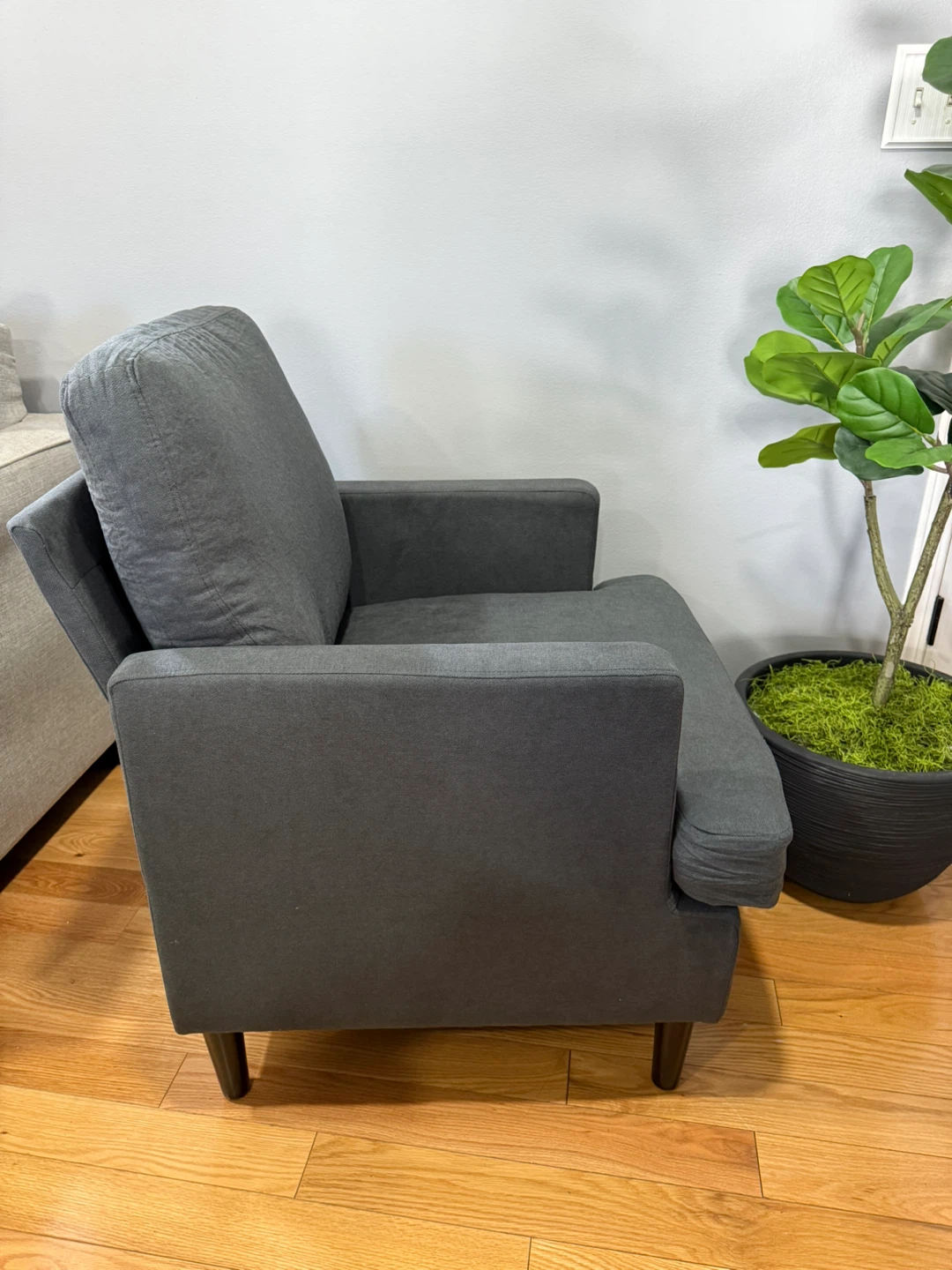 Dark Grey Accent Chair - Like New! - photo 2