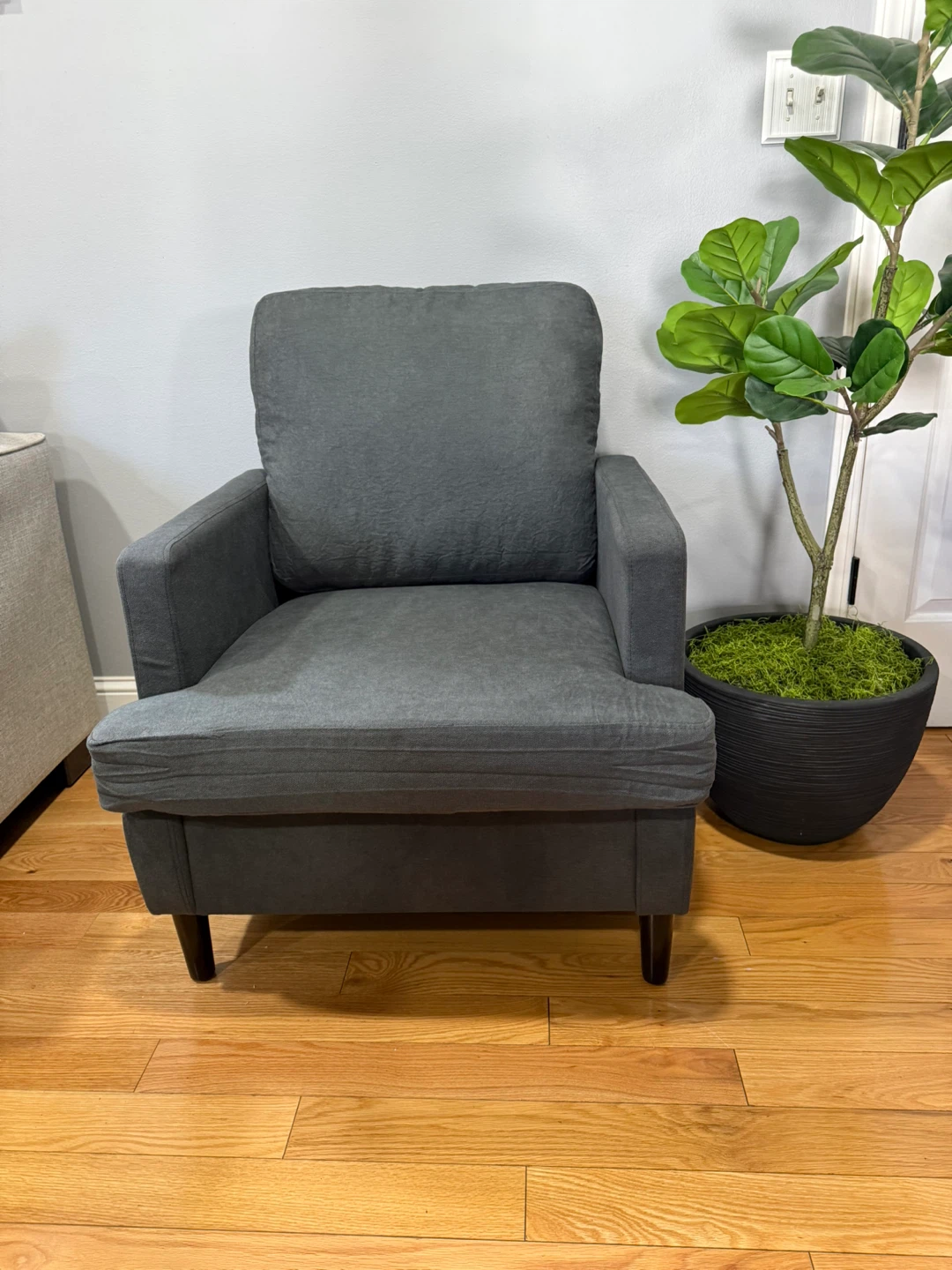 Dark Grey Accent Chair - Like New!