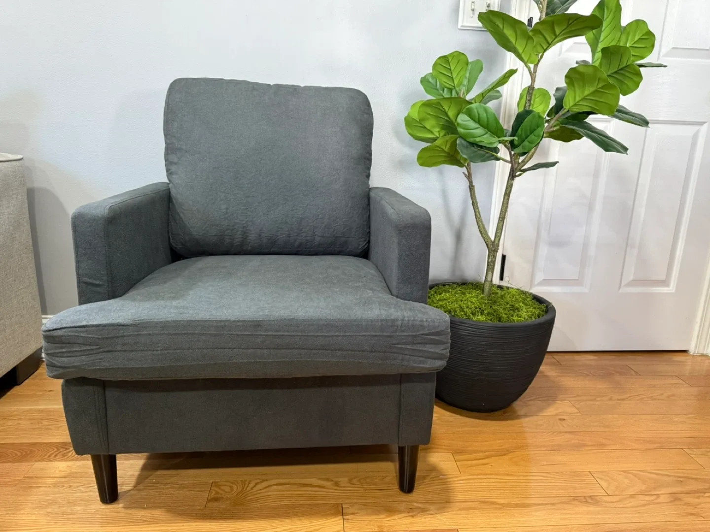 Dark Grey Accent Chair - Like New! image indicator(8)