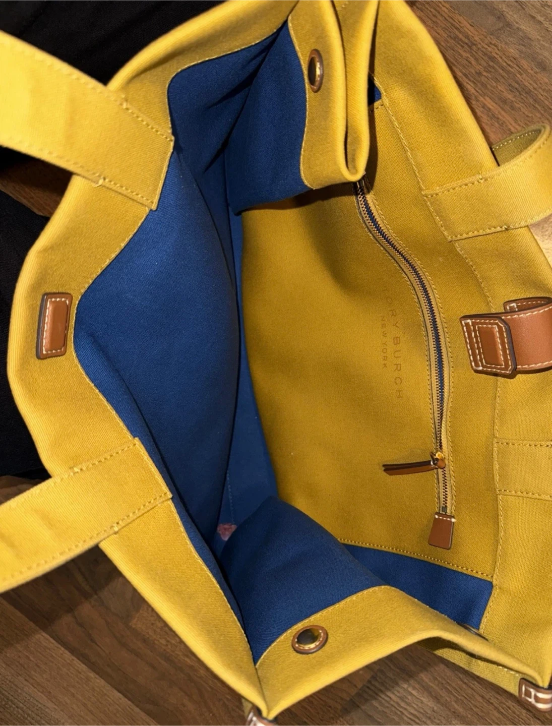 Tory Burch Yellow Canvas Tote Bag - photo 2