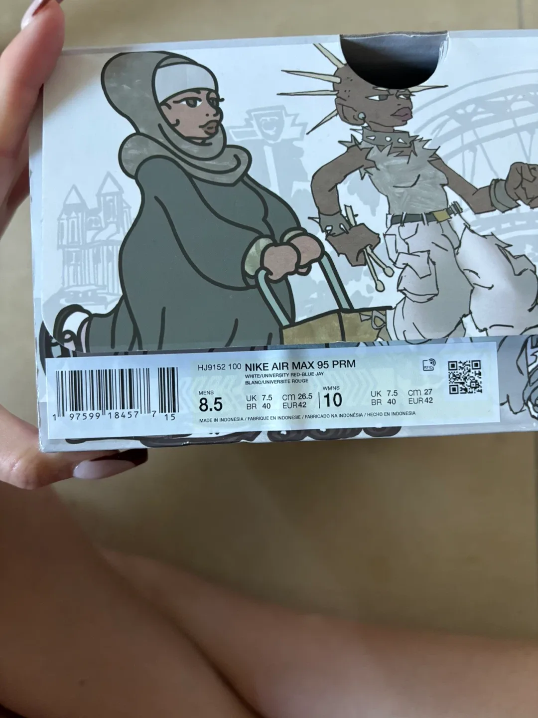 Nike Air Max 95 PRM White/Red - Size 8.5 image indicator(3)