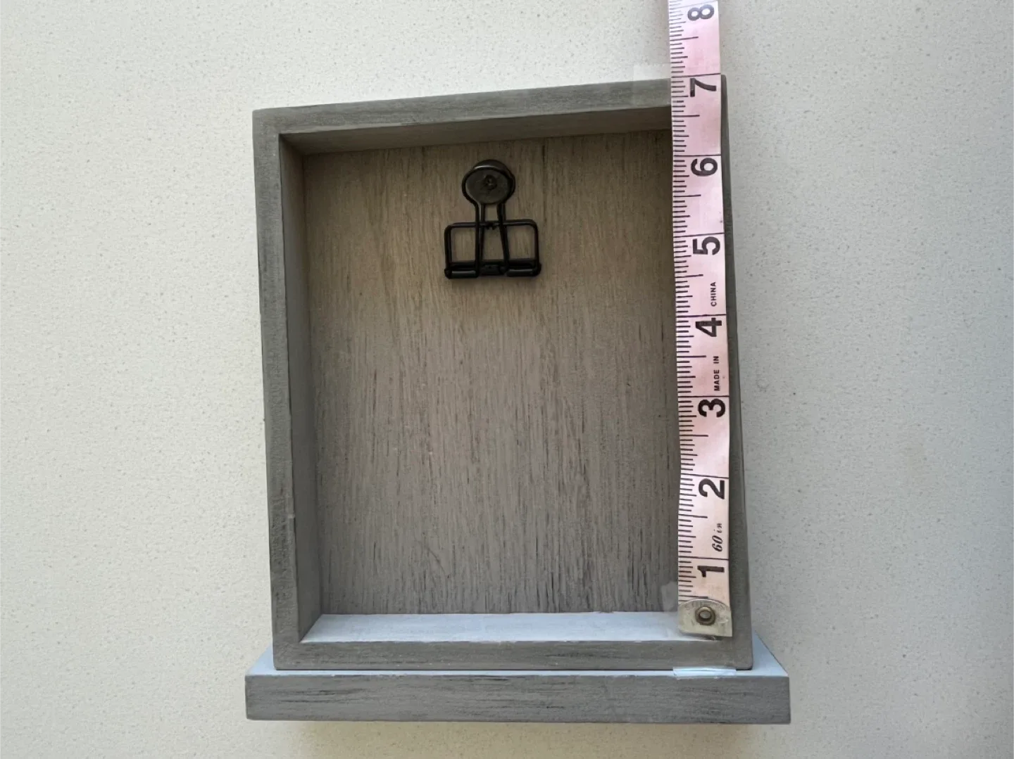 Gray Wood Shadow Box Shelf - 7 inches image indicator(4)