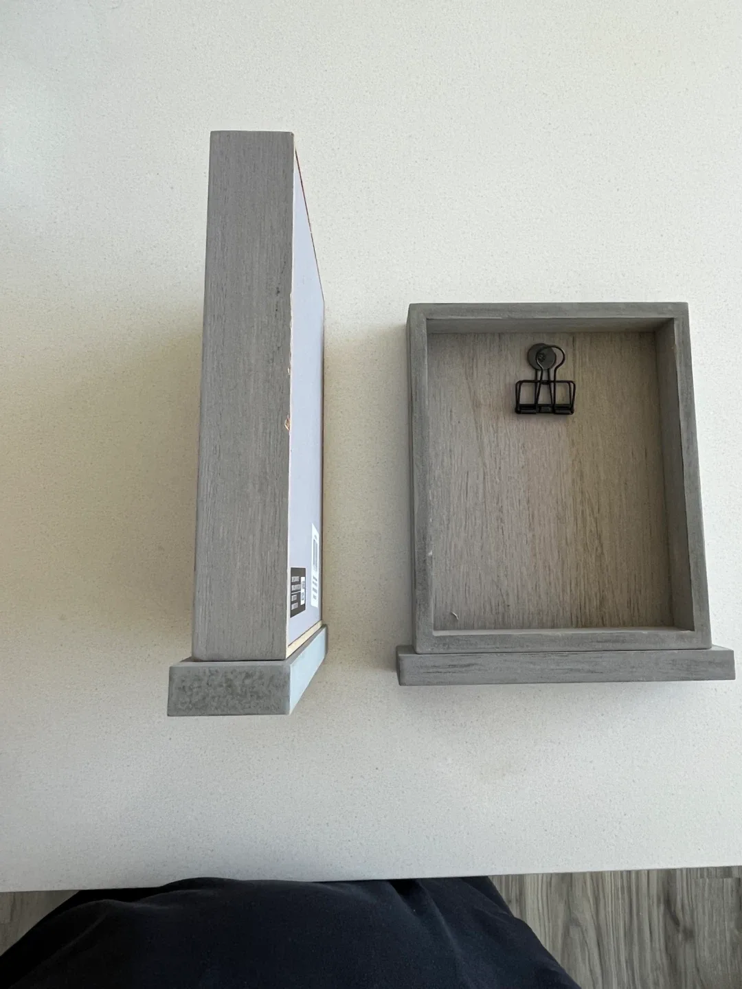 Gray Wood Shadow Box Shelf - 7 inches image indicator(2)