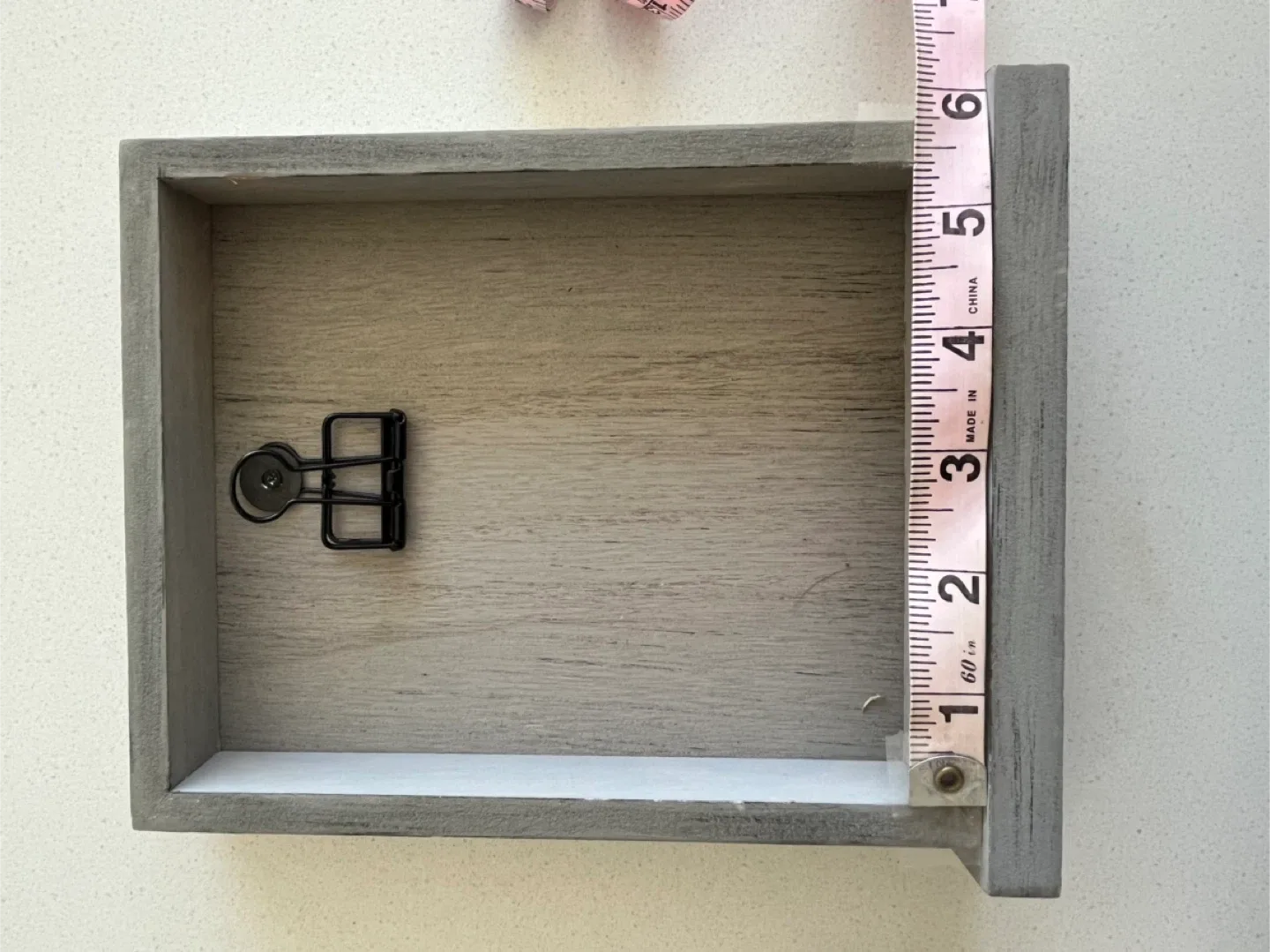 Gray Wood Shadow Box Shelf - 7 inches image indicator(3)