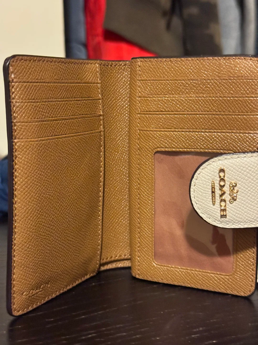 Coach Leather Corner Zip Wallet - Chalk image indicator(2)