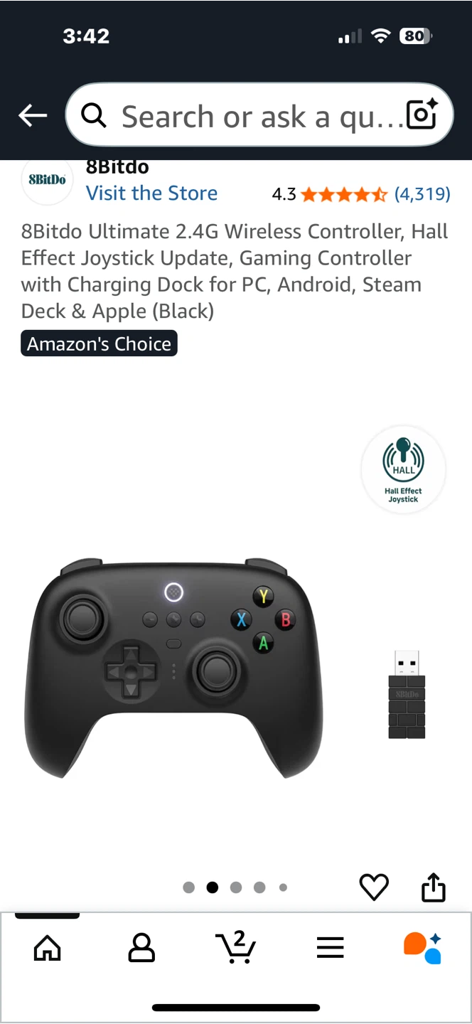 8Bitdo Ultimate 2.4G Wireless Controller - Black - photo 3