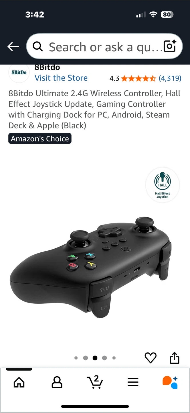 8Bitdo Ultimate 2.4G Wireless Controller - Black - photo 4