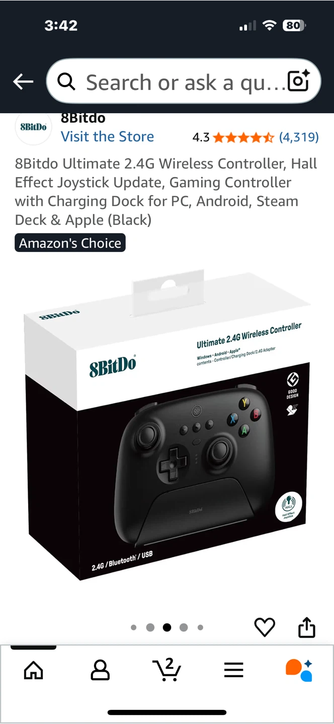 8Bitdo Ultimate 2.4G Wireless Controller - Black - photo 5