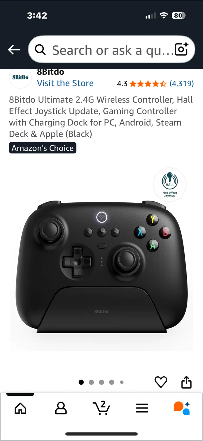 8Bitdo Ultimate 2.4G Wireless Controller - Black - photo 2