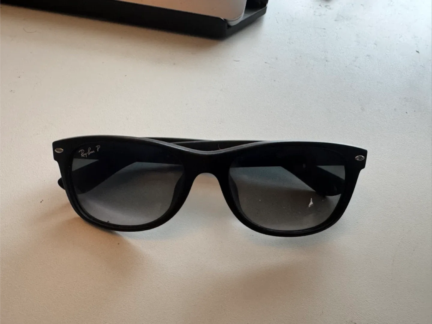 Ray-Ban New Wayfarer RB2132-F 601-S/78 Black Sunglasses thumbnail