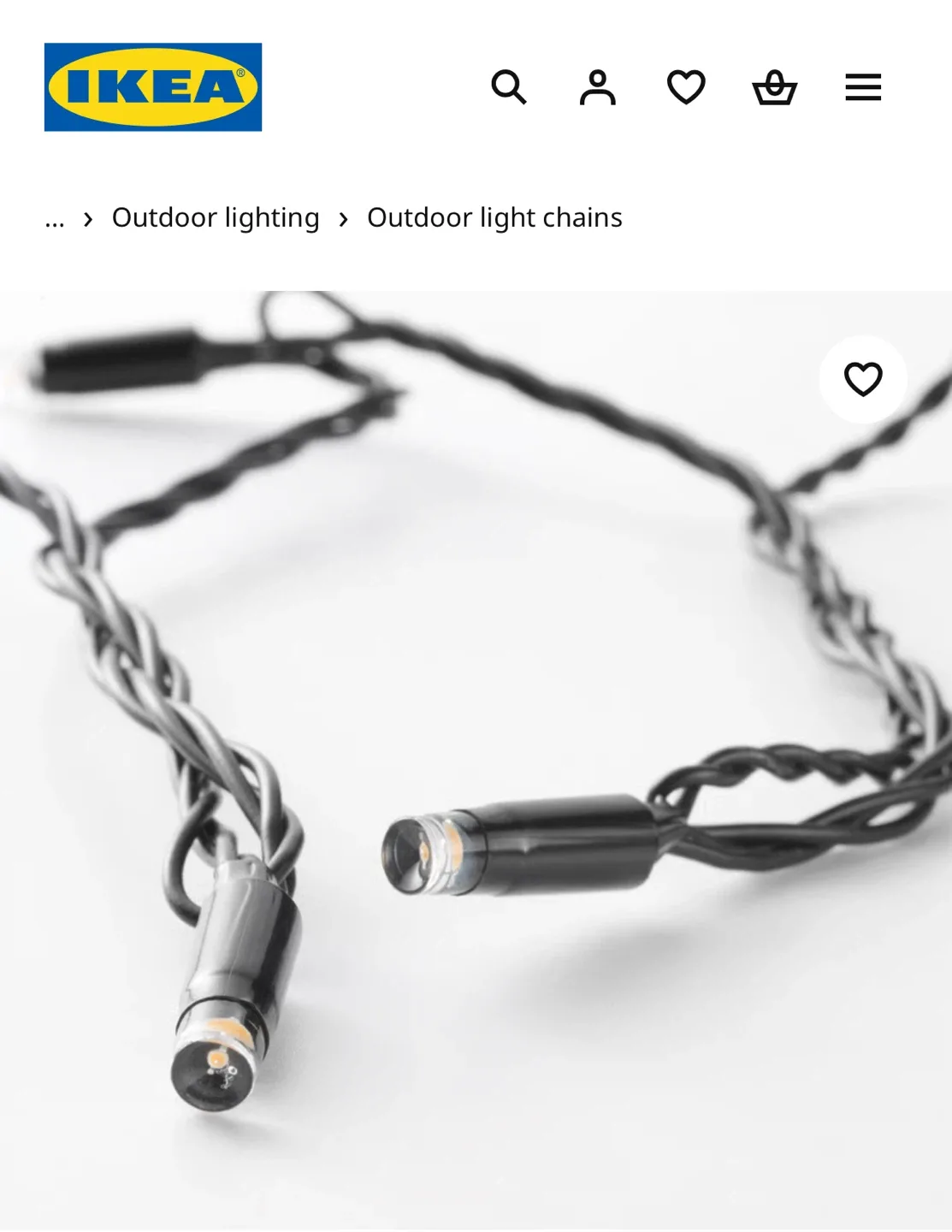 IKEA LEDLJUS String Lights - Outdoor Black image indicator(3)