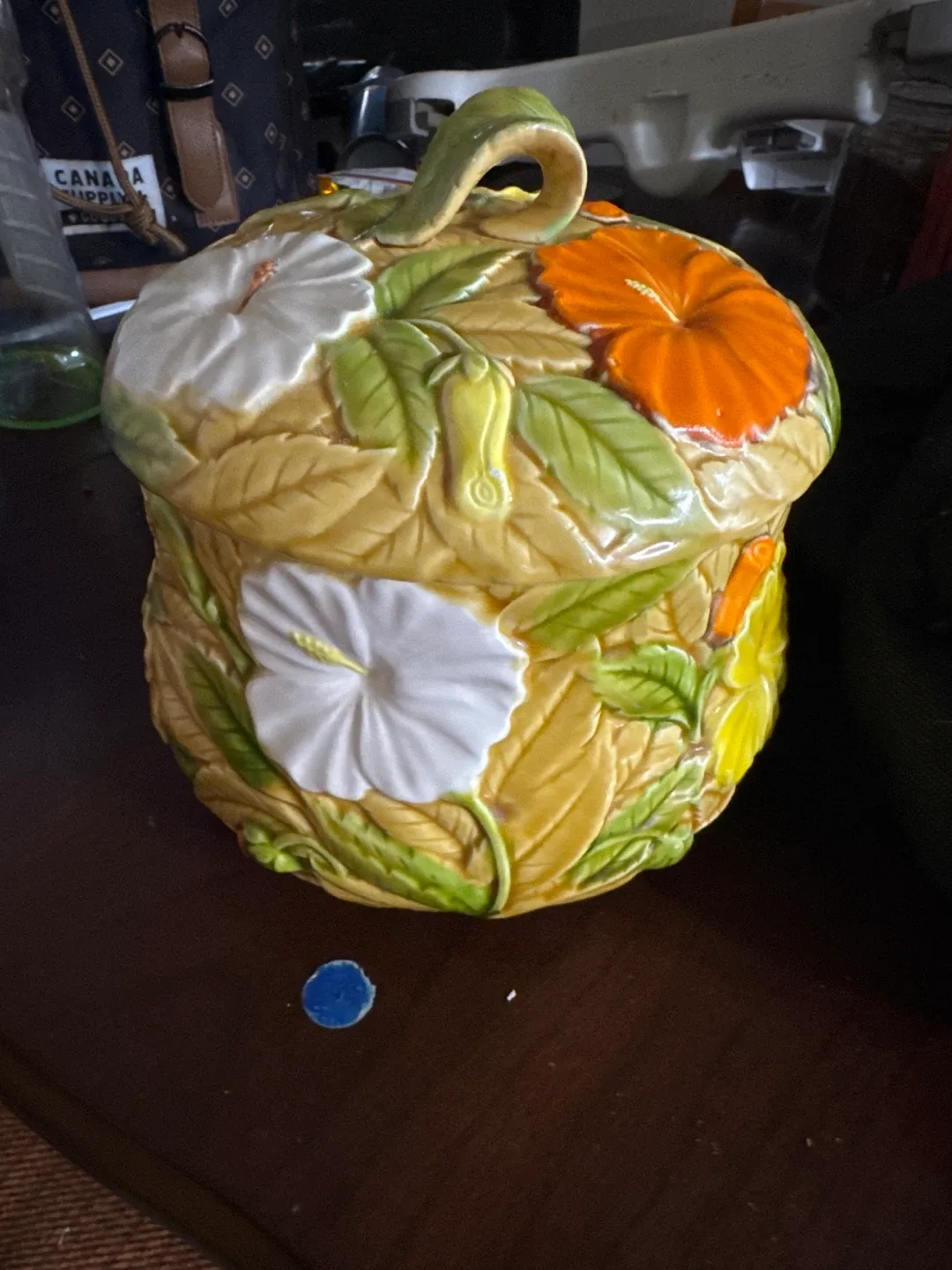 🥕Floral Ceramic Cookie Jar