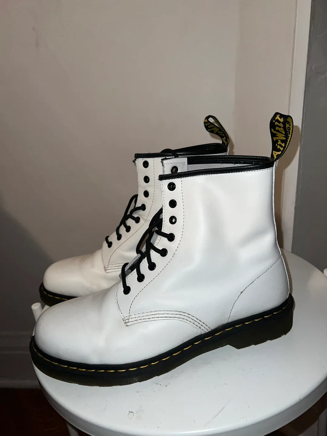 Dr. Martens 1460 White Leather Boots image indicator(4)