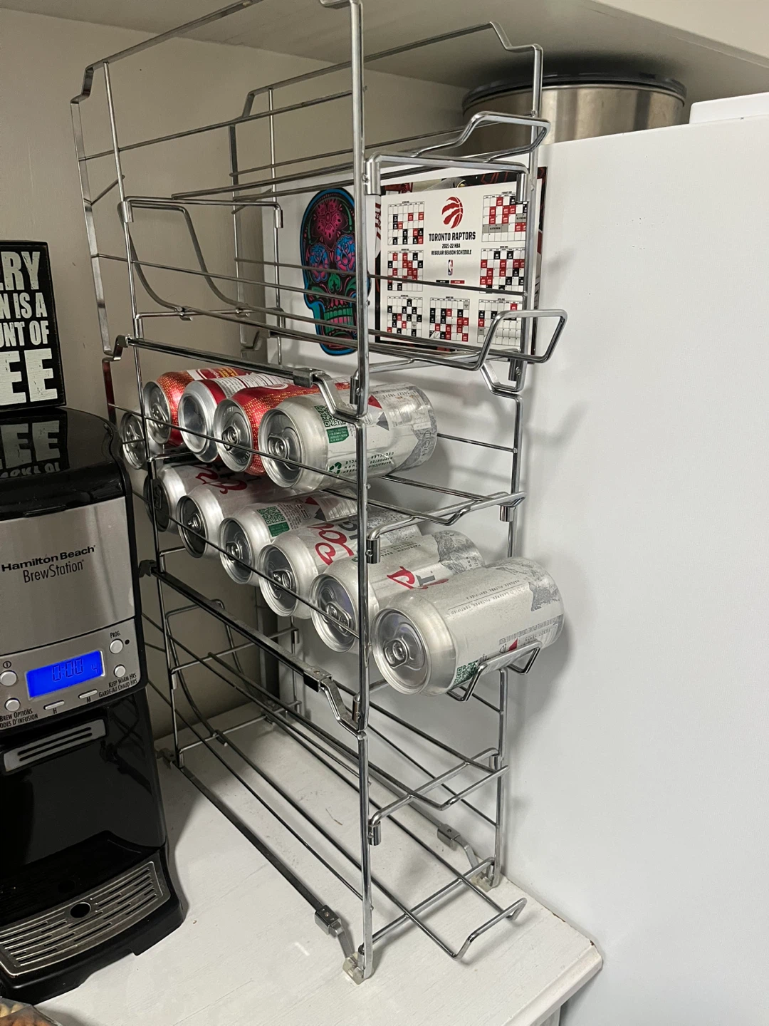 Chrome Can Organizer Rack