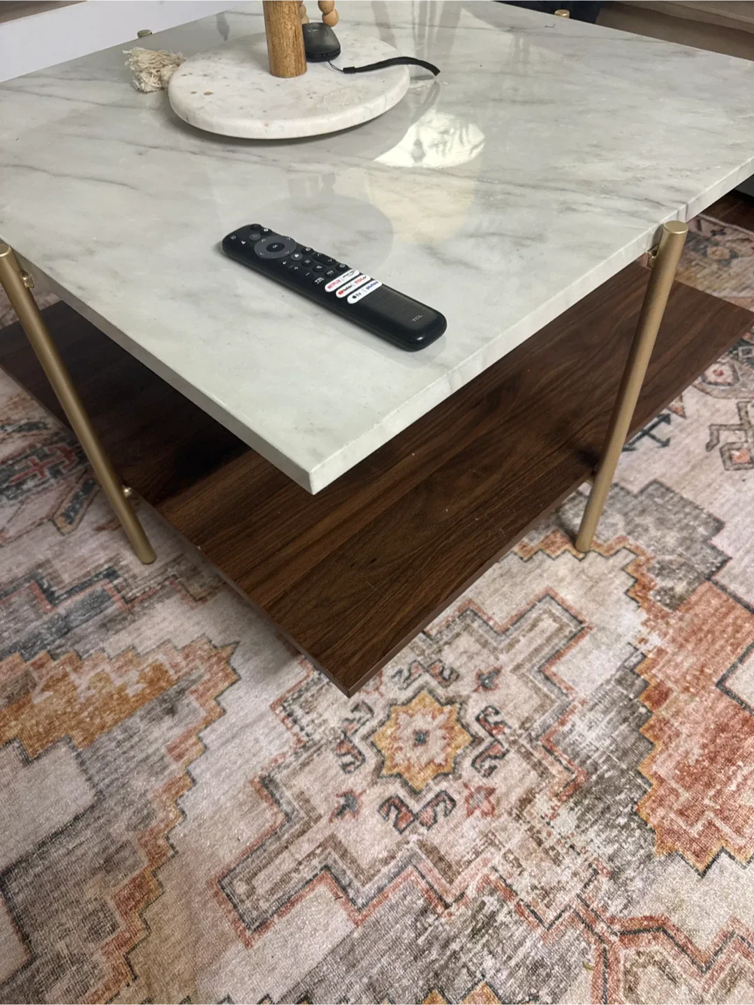 Walker Edison Simone Coffee Table - Marble & Gold image indicator(2)