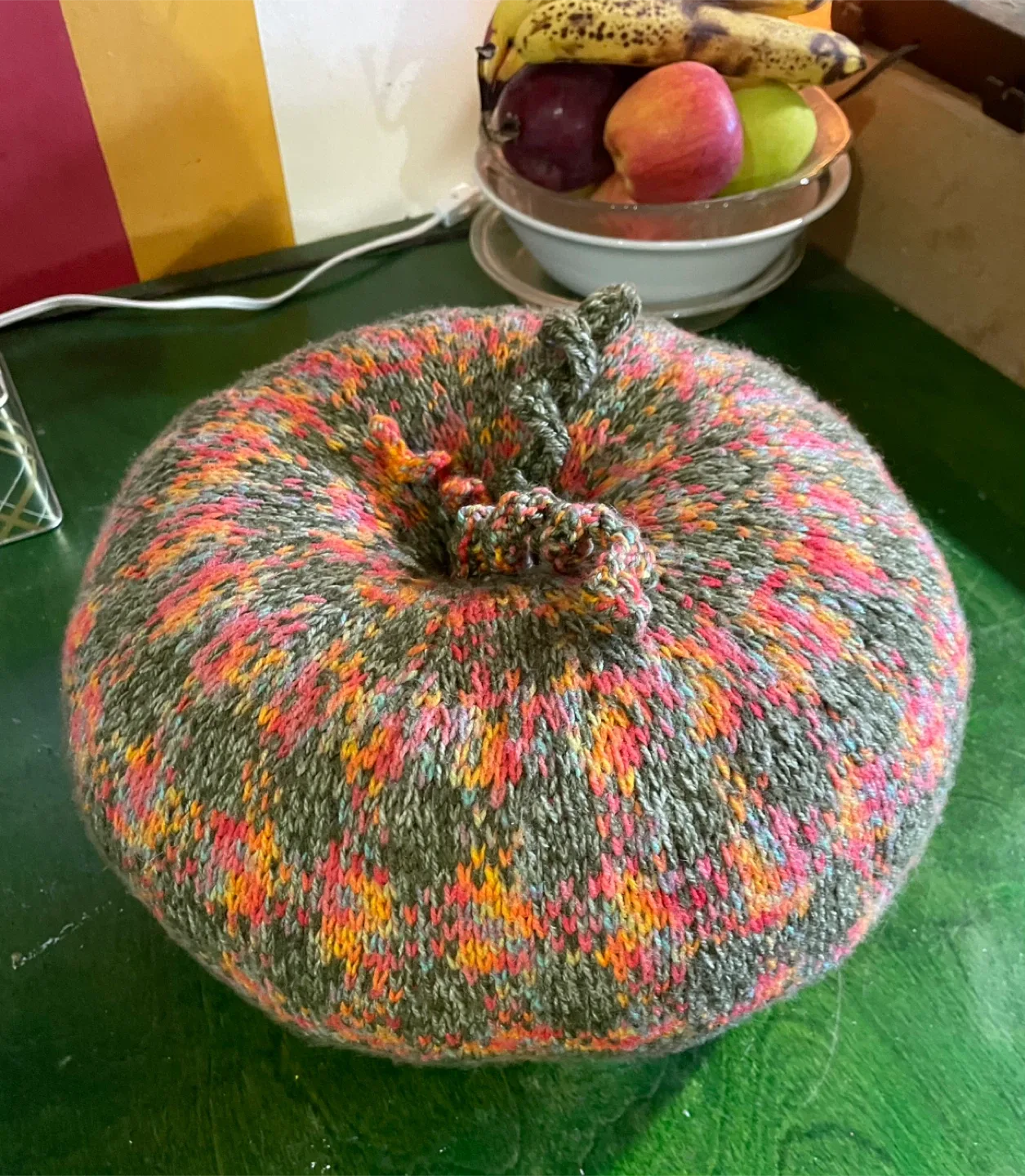 🥕HAND KNITTED PUMPKIN 🎃 CUSHION image indicator(4)