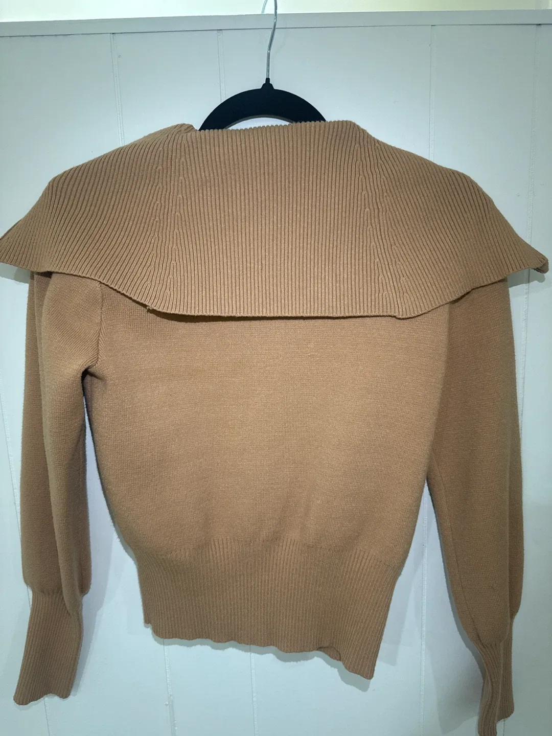 Magaschoni Tan Zip-Up Sweater, Size M image indicator(3)