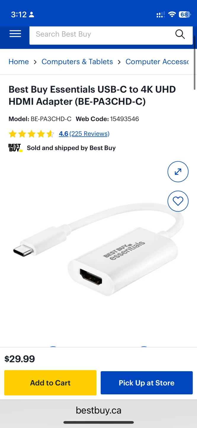Best Buy Essentials USB-C to 4K HDMI Adapter - photo 2