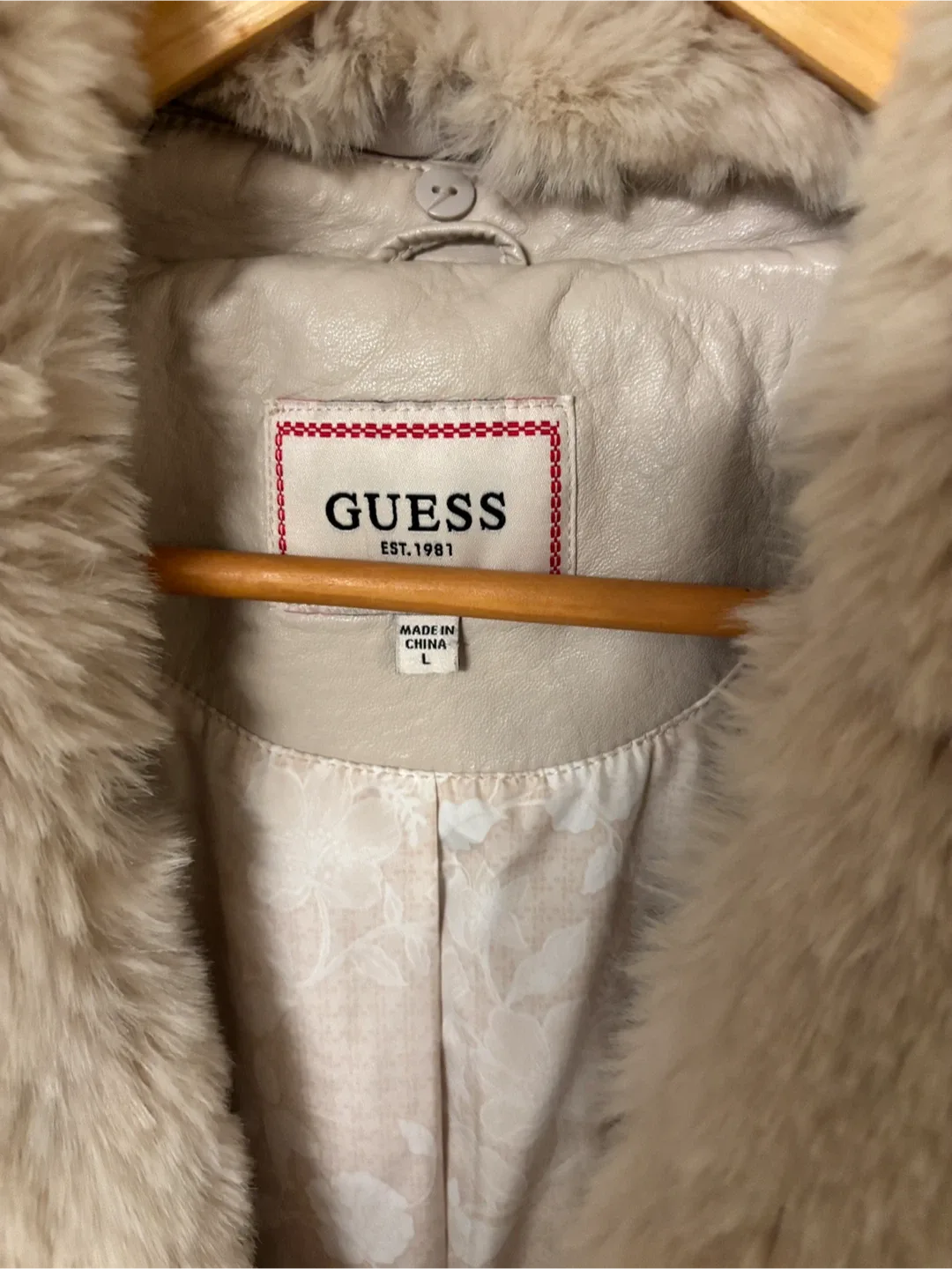 Women’s GUESS Faux Fur & Leather Jacket 🖤 Size L  $125 image indicator(4)