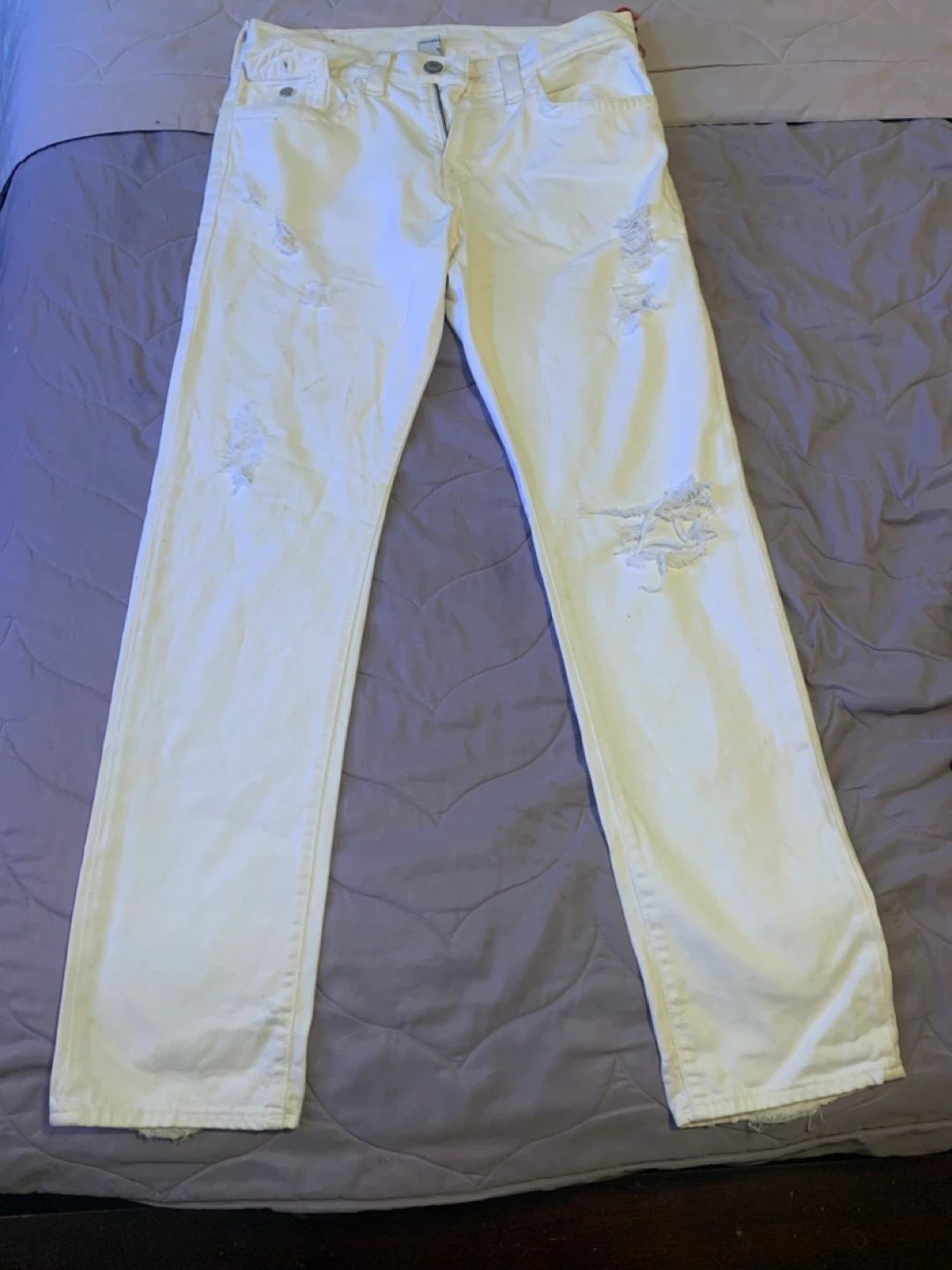 True Religion White Jeans size 32