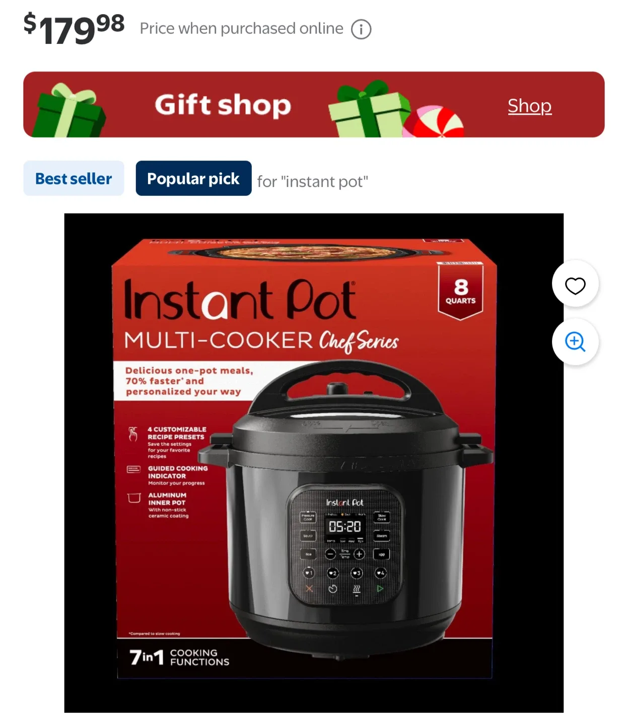 Instant Pot Multi-Cooker Chef Series 8 Quarts image indicator(2)