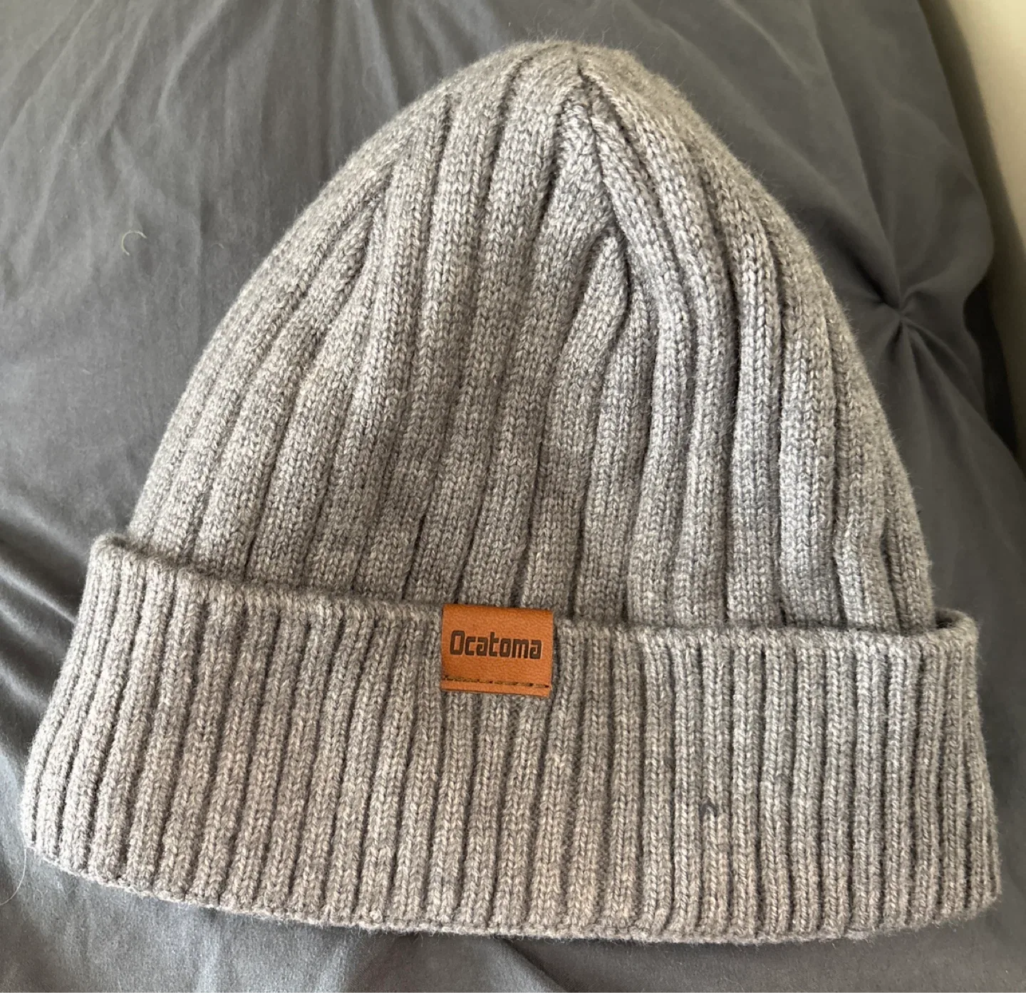 Ocatoma Grey Knit Beanie thumbnail