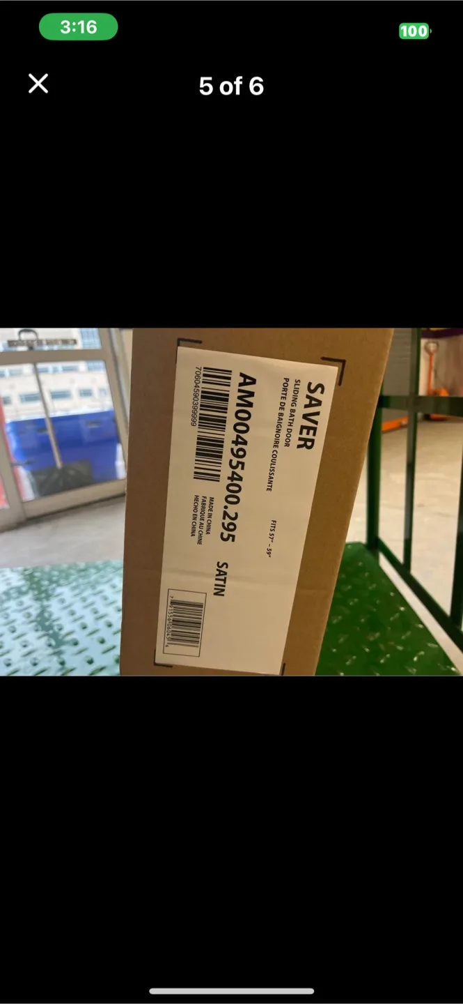 American Standard Ovation Curved Bath Tub Door image indicator(2)