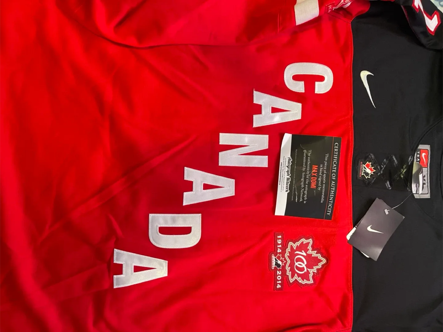 Nike Team Canada Hockey Jersey signed By Max Domi image indicator(2)