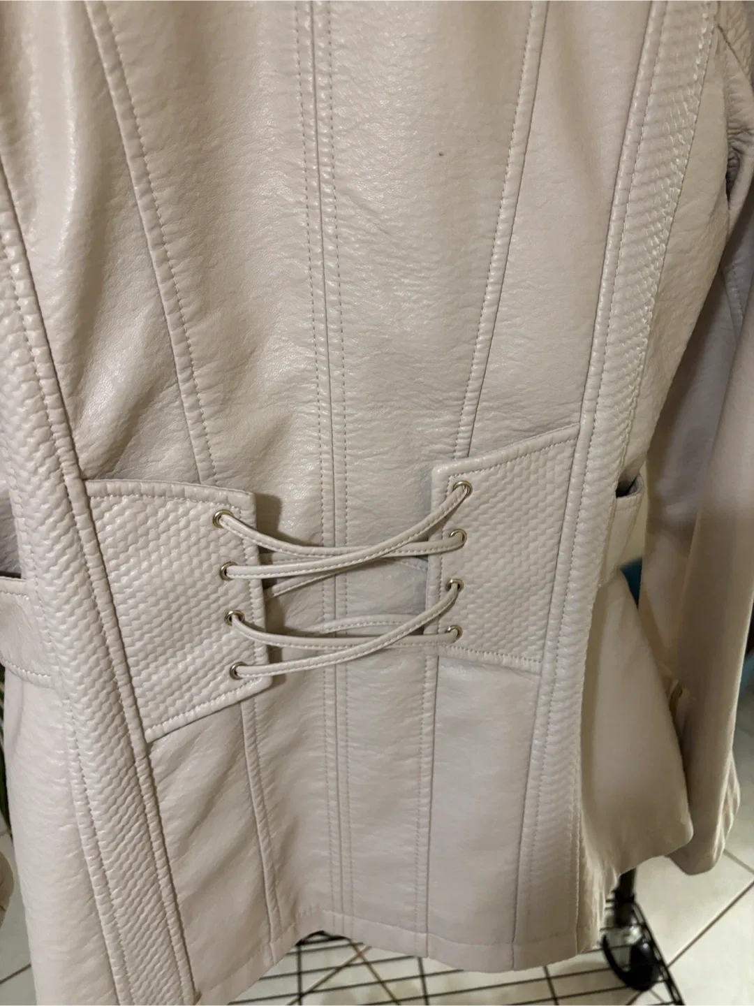 Women’s GUESS Faux Fur & Leather Jacket 🖤 Size L  $125 image indicator(7)