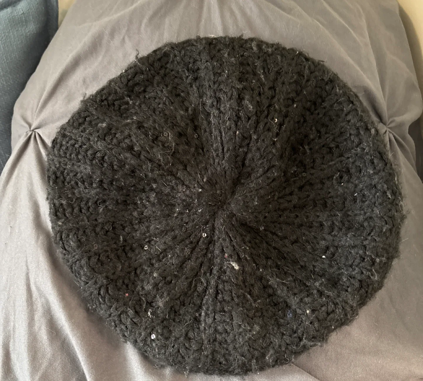 Black Knitted Beret Hat thumbnail