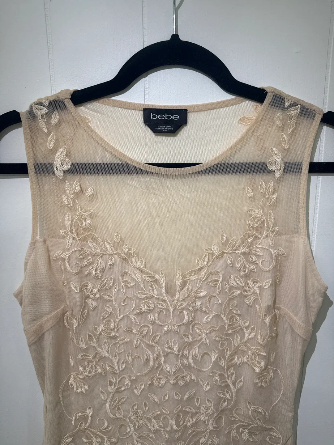 Bebe Beige Dress - Size M image indicator(3)