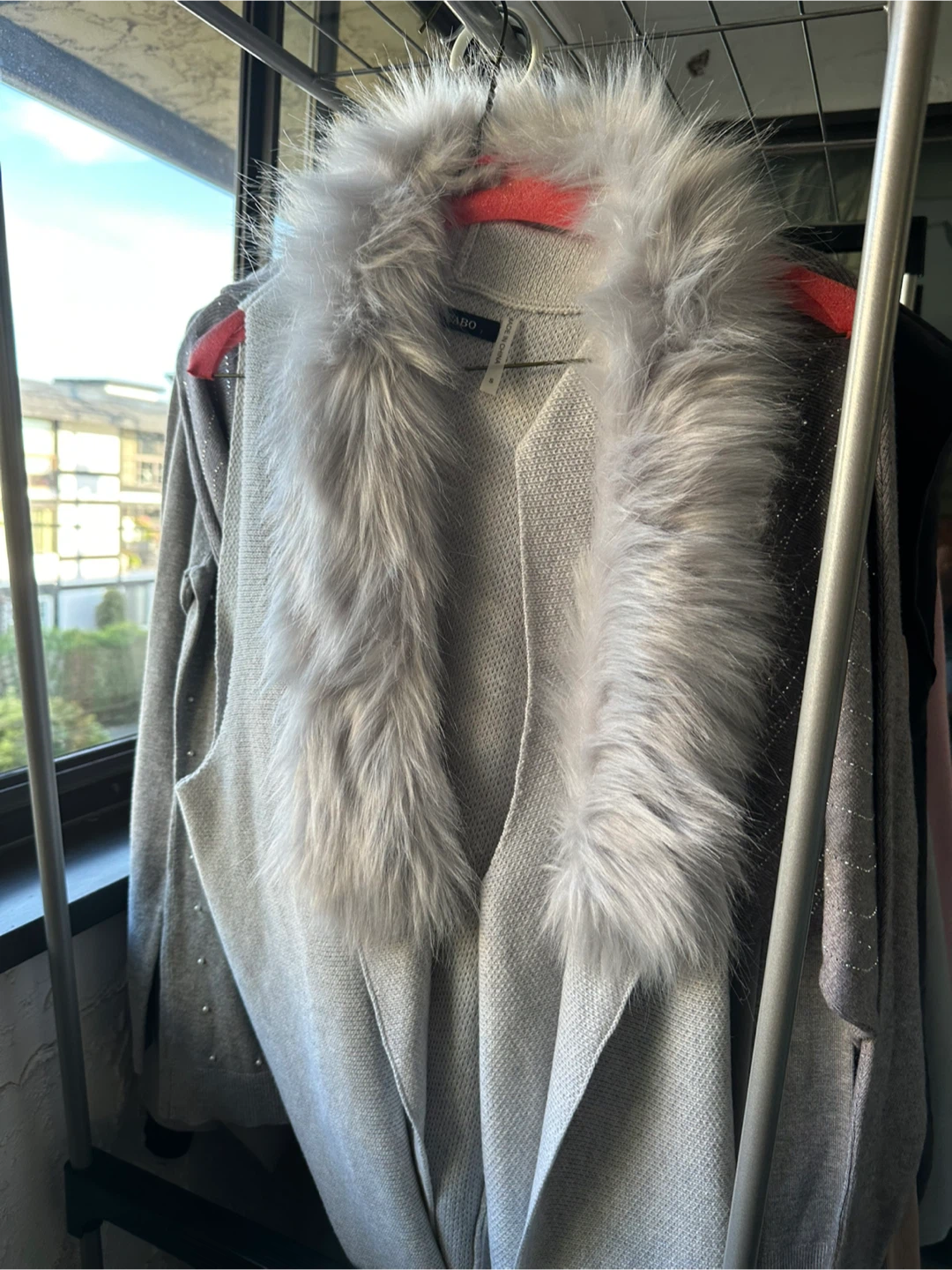 Szabo Apparel Grey Faux Fur Vest - Size M