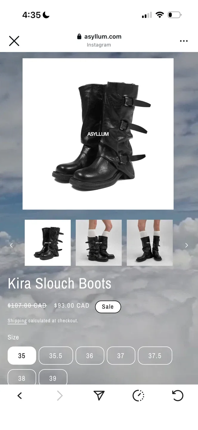 Asyllum Kira Slouch Boots, Size us 8 thumbnail