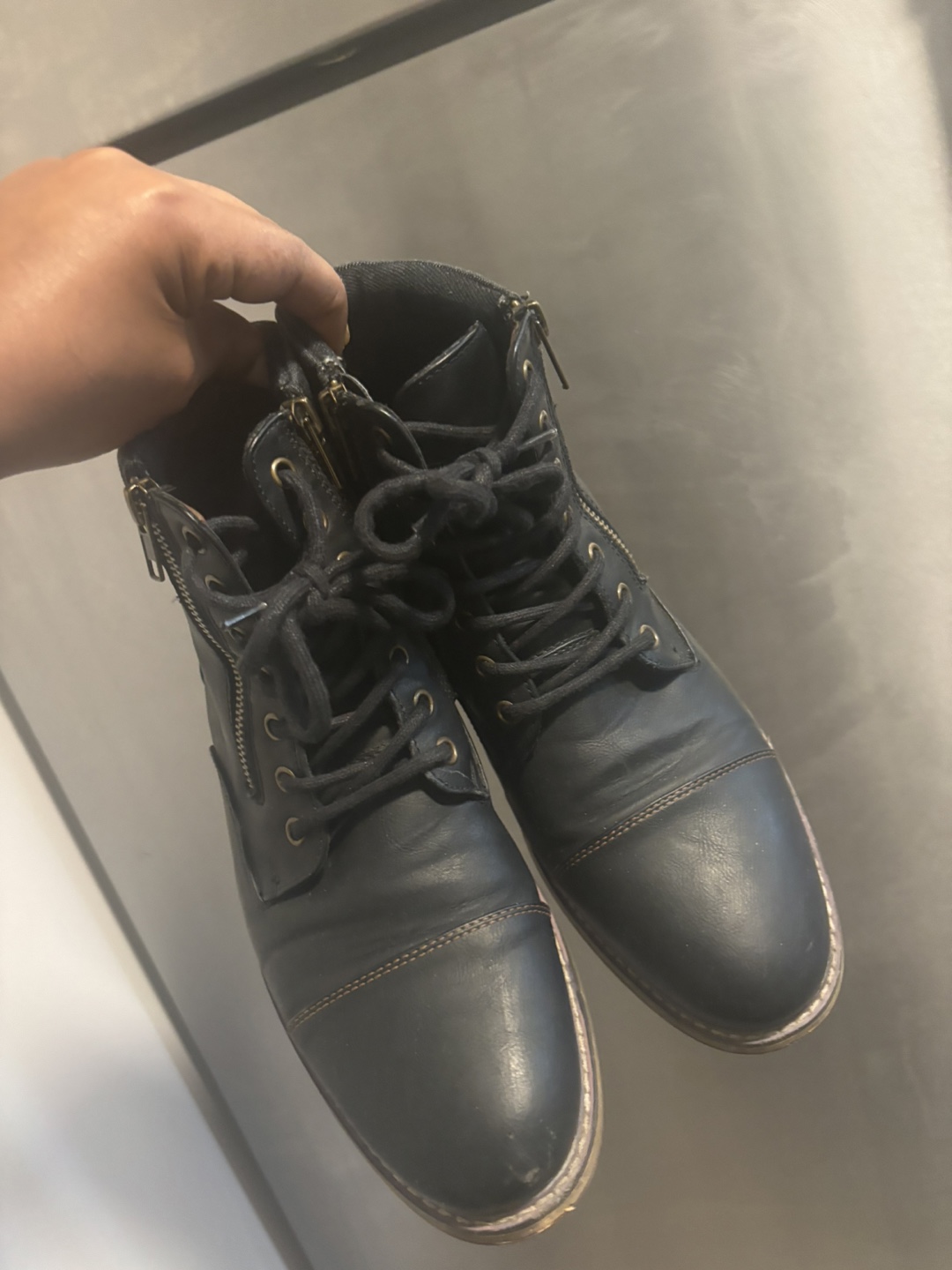 Men's Black Leather Boots