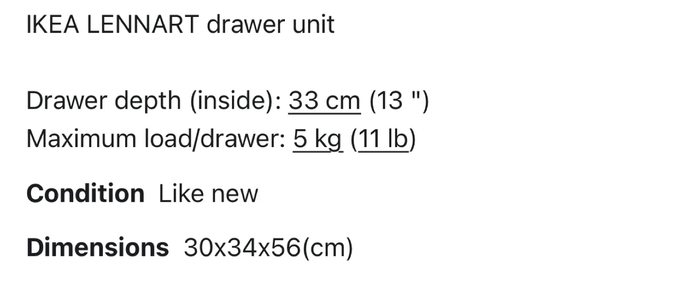 IKEA LENNART Drawer Unit - Like New! image indicator(3)