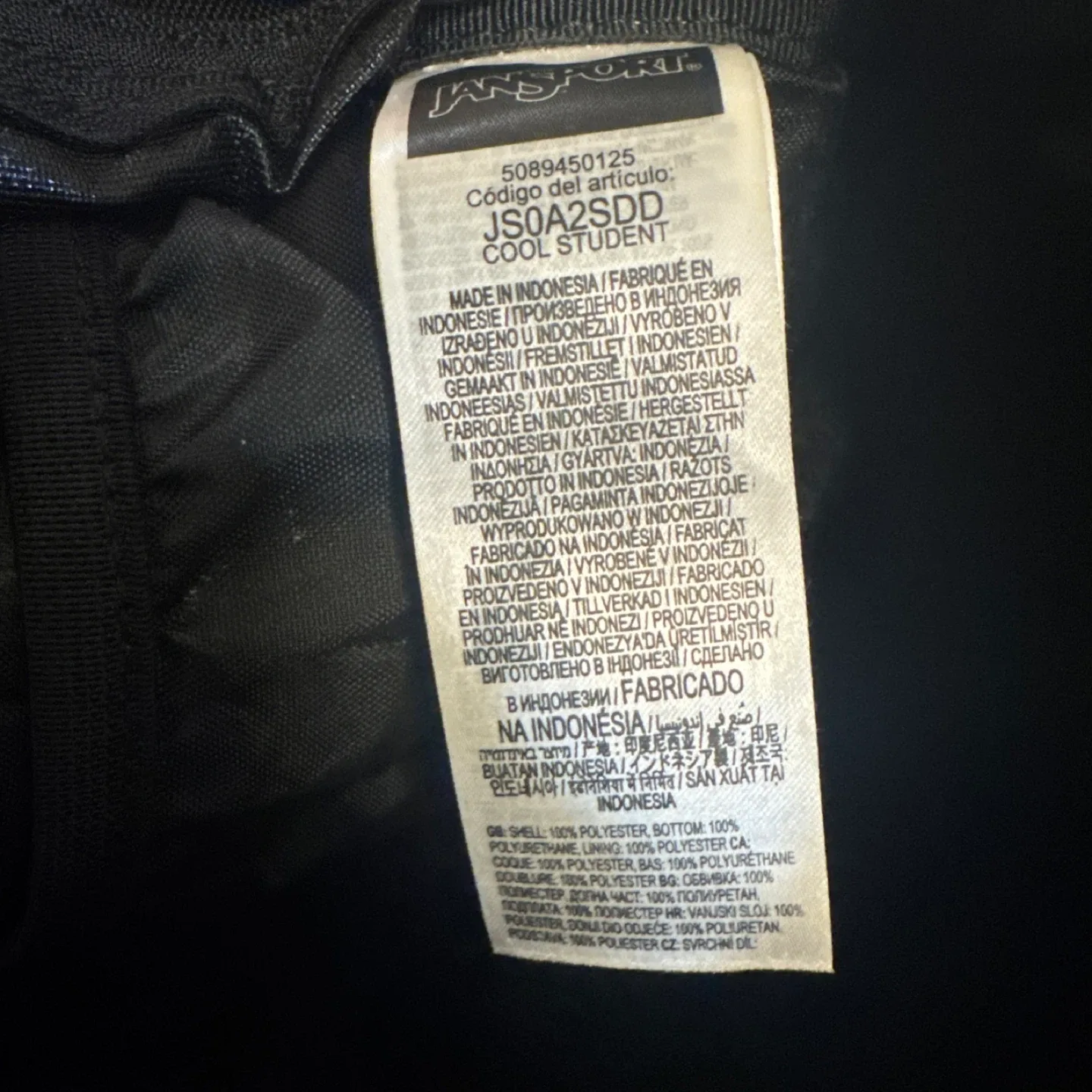 JanSport Cool Student Backpack - Black image indicator(9)