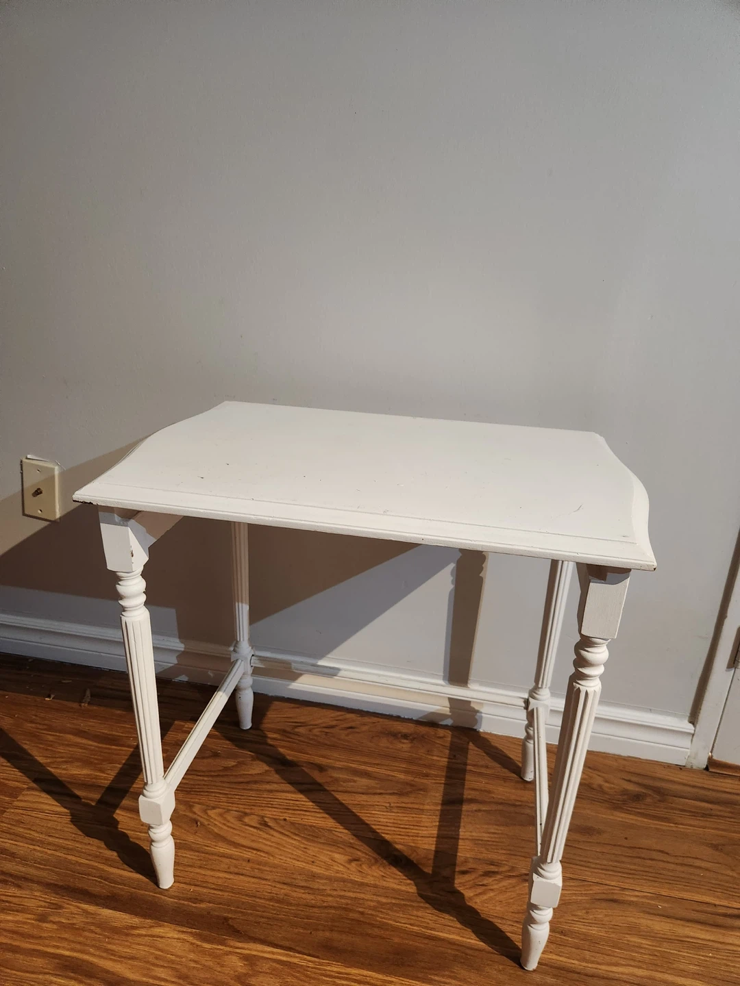 White Accent Table - photo 2