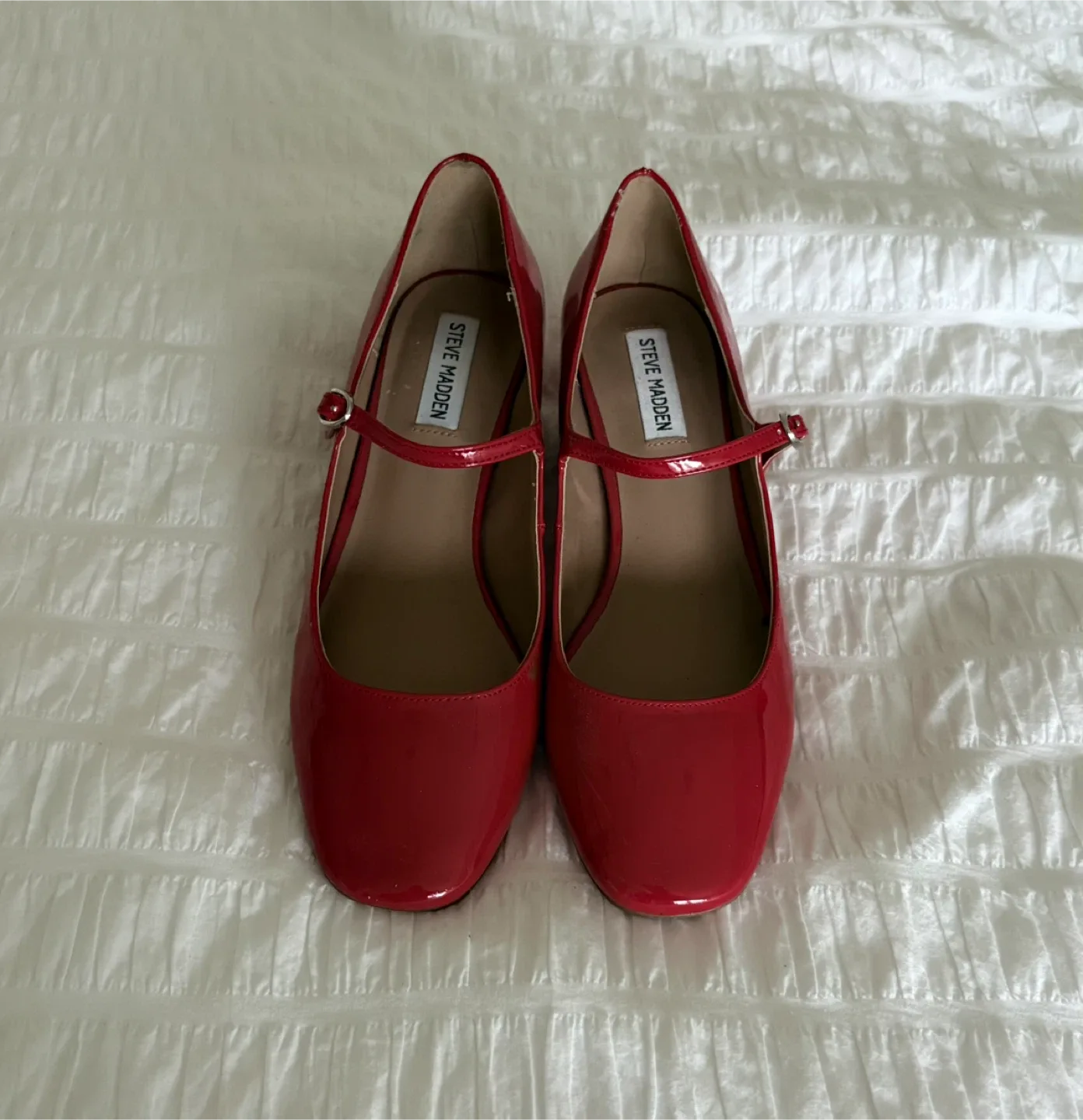 Steve Madden Red Patent Mary Jane Heels image indicator(2)
