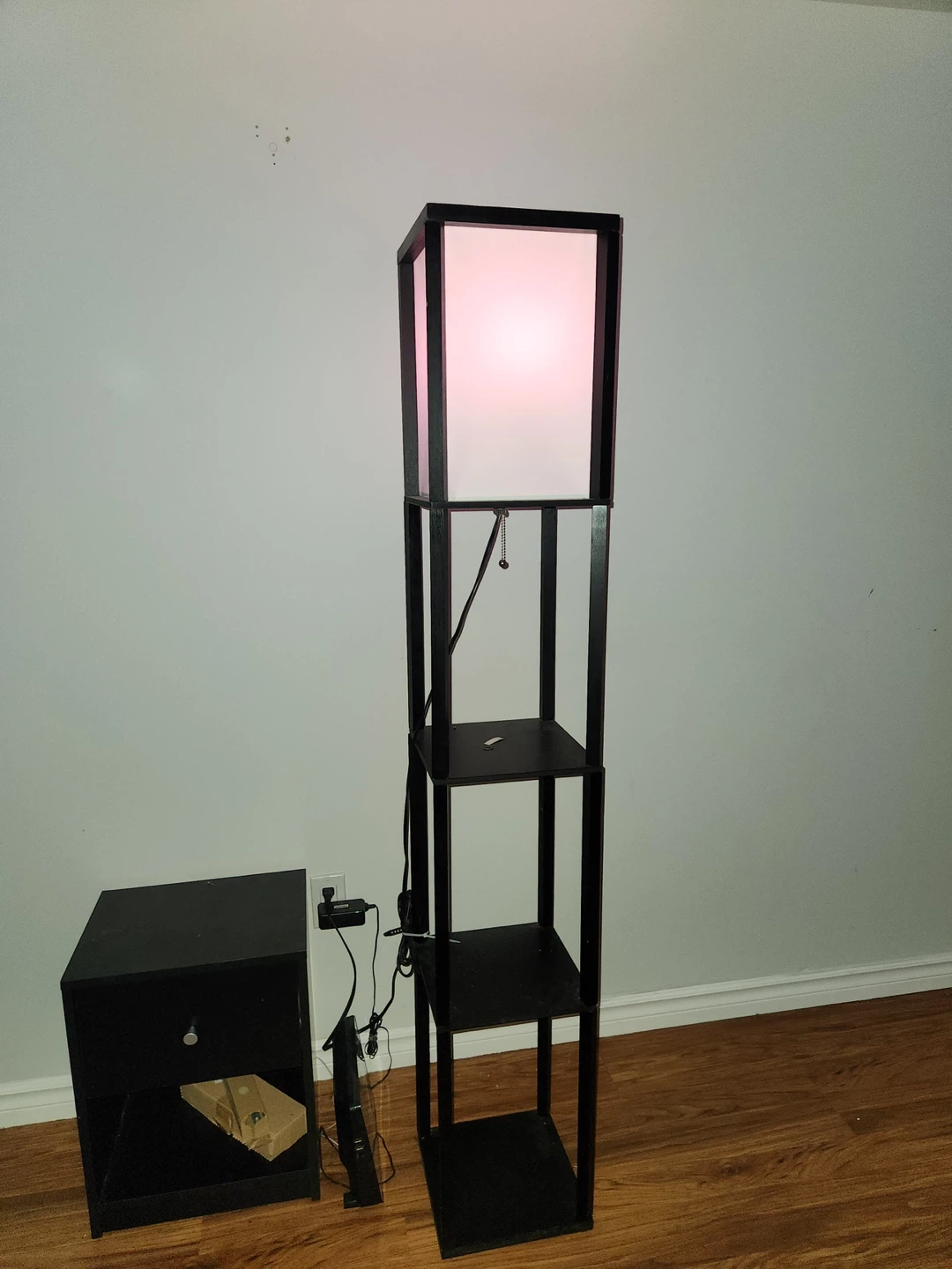 Black Shelf Floor Lamp