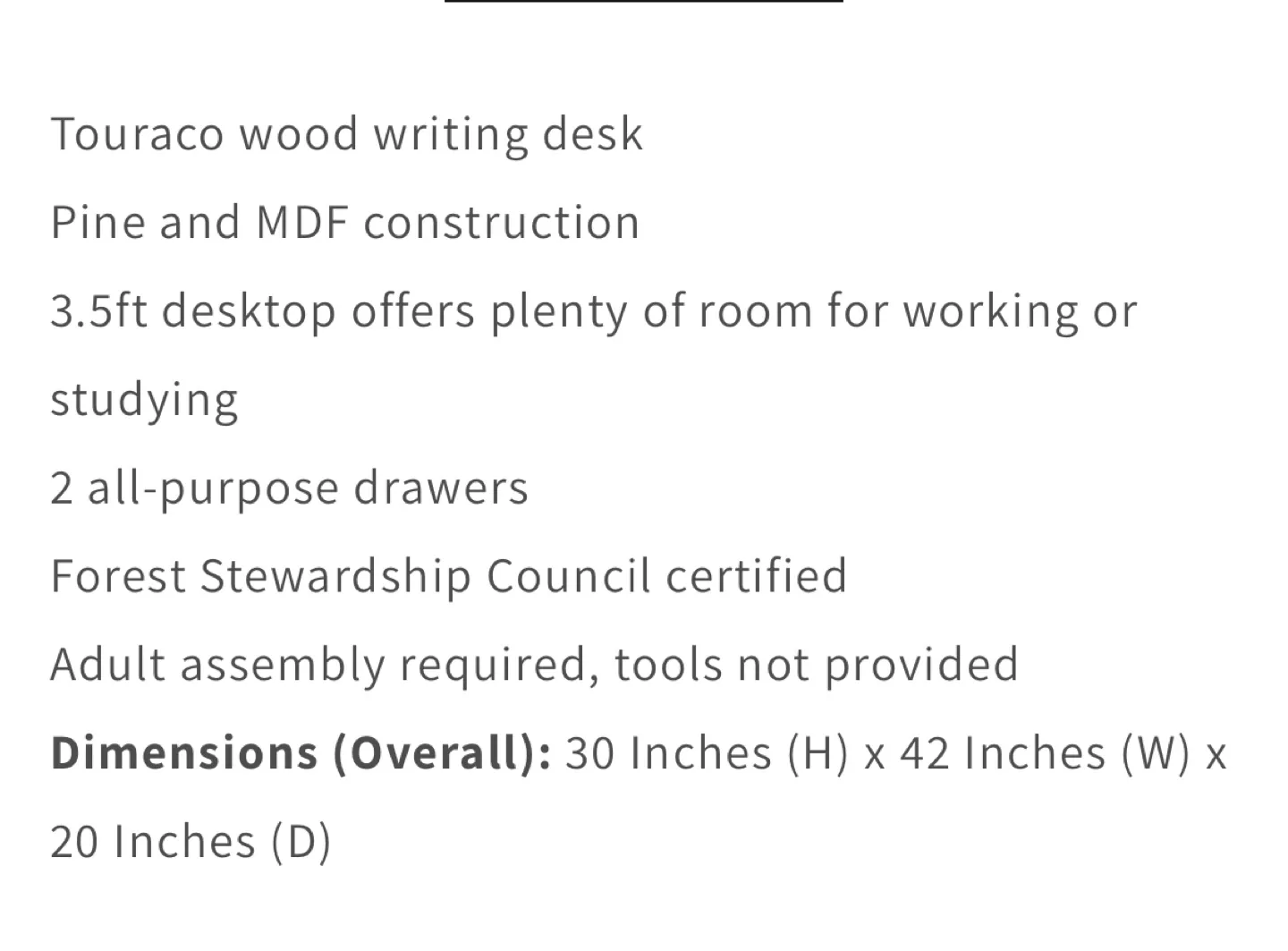 Opalhouse Touraco Wood Writing Desk image indicator(5)