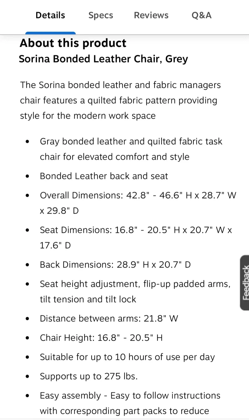 Staples Ergonomic Swivel Desk Chair image indicator(2)