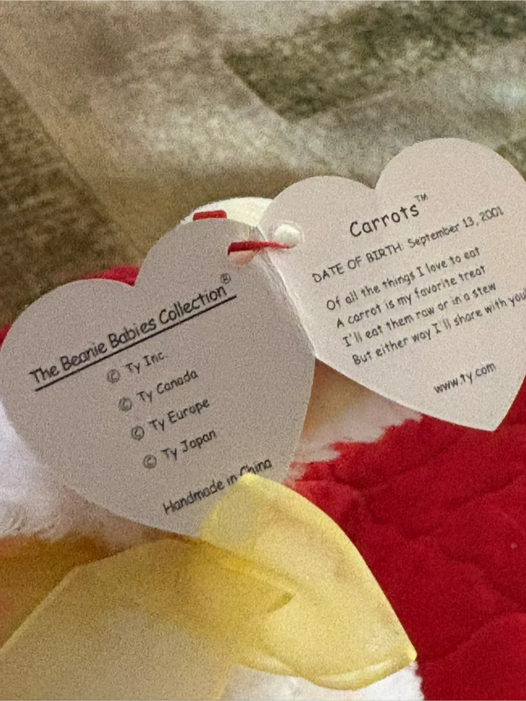 Ty Beanie Babies Carrots Bunny image indicator(2)