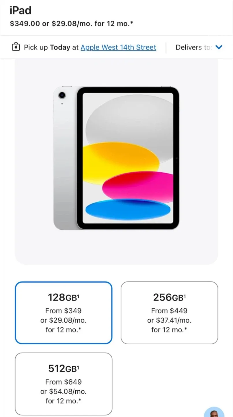 New Apple iPad 10th Gen 128GB image indicator(2)