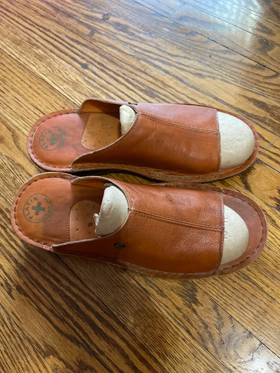 Platin Leather Slides - Size 44 or 11 US image indicator(4)