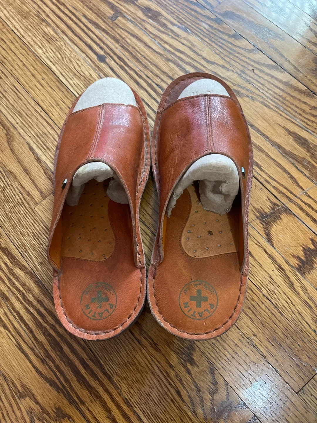 Platin Leather Slides - Size 44 or 11 US image indicator(2)