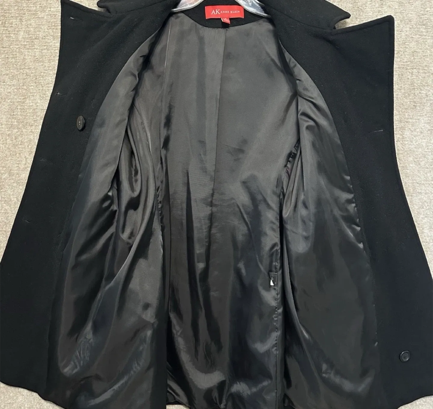 Anne Klein Black Wool Blend Coat image indicator(3)